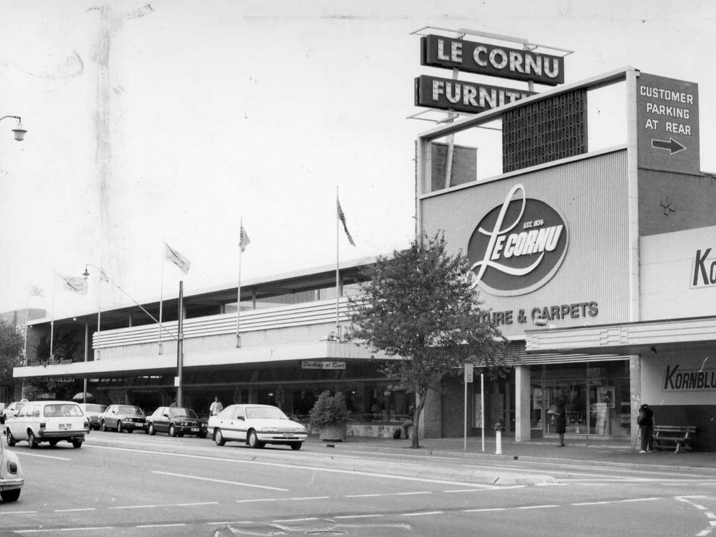 The Le Cornu building during its heyday in North Adelaide in 1989.