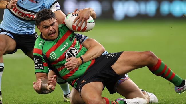 Latrell Mitchell was injured during Blues training. Picture: Getty