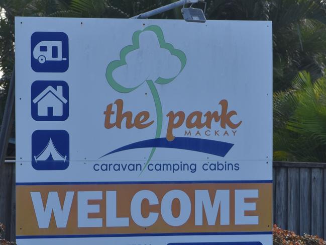 Police on scene at The Park caravan park on Broadsound Rd in Mackay's west where a man, 25, died about 3am Tuesday, December 14, 2021. Picture: Matthew Forrest