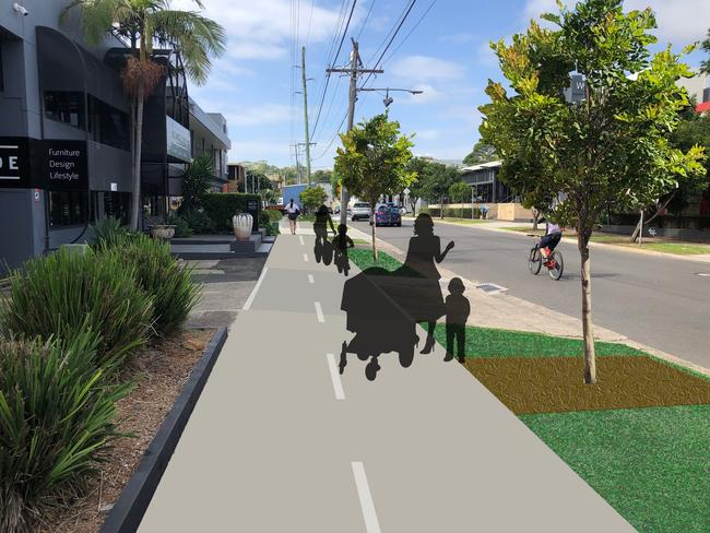 Northern Beaches Council is proposing a shared path along busy Roseberry St, Balgowlah and Manly Vale. Picture: Northern Beaches Council