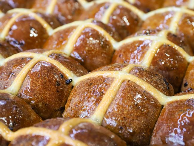 The traditional-style hot cross buns include frankincense. Picture: Jenifer Jagielski