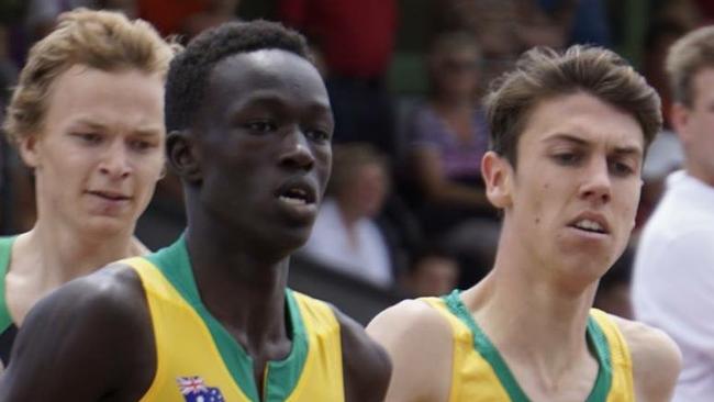 Joseph Deng (left) has been selected as Australia’s discretionary third runner at the Commonwealth Games.