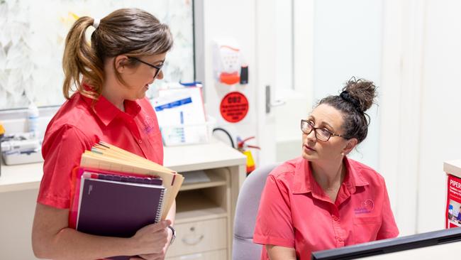 McGrath Breast Care Nurses Rachel Giannakas, left, and Giselle Ciavarella.