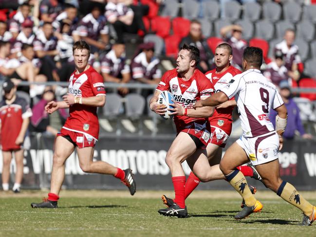 Tom Geraghty playing for Redcliffe in 2018. (AAP Image/Regi Varghese)