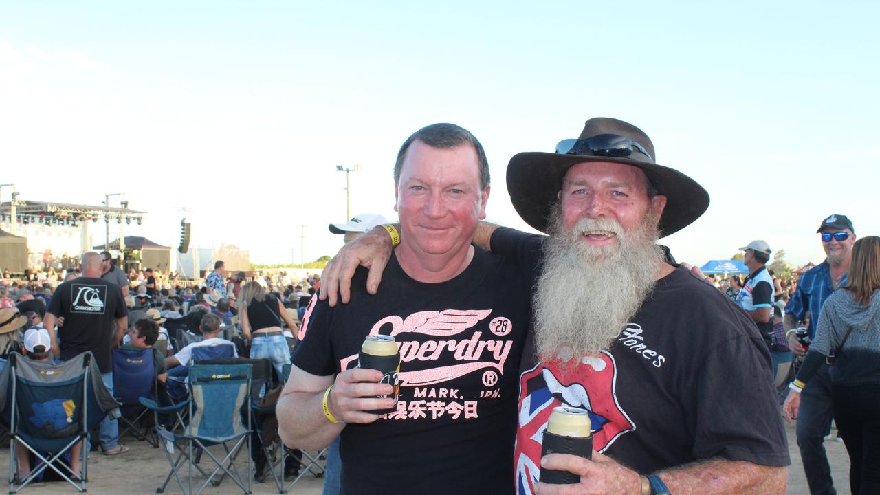 SOUNDS OF ROCK: Darryl Rampton and Paul Woodbury enjoying the festival at Burnett Heads.