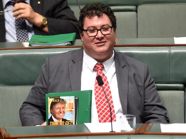 Coalition backbencher George Christensen pretty happy with the result in parliament today. Picture: AAP/Lukas Coch