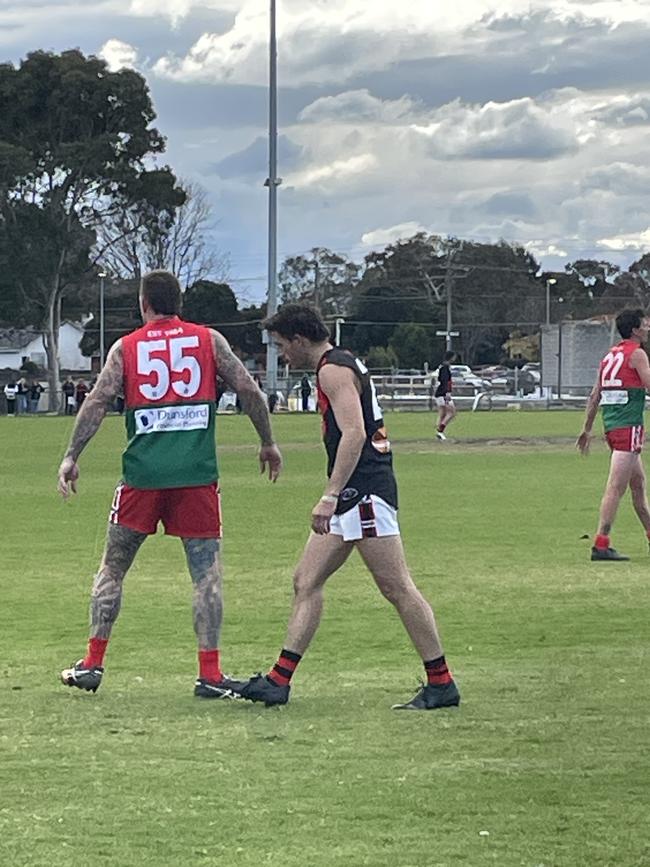 Dane Swan wearing No. 55. Pictures: Simon McEvoy