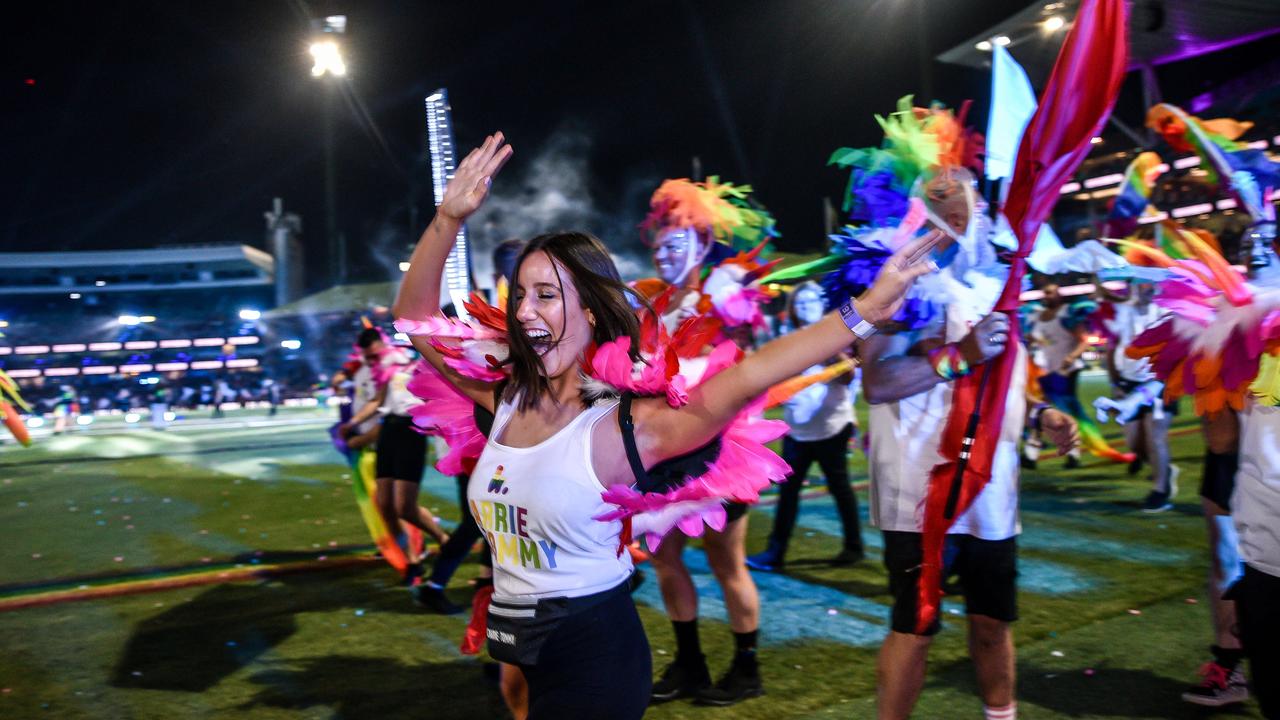 Revellers at the Mardi Gras. Picture: NCA NewsWire/Flavio Brancaleone