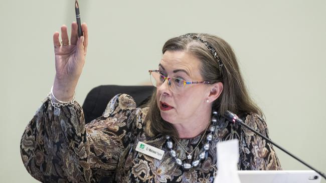 Councillor Melissa Taylor during a council meeting to discuss the future of Toowoomba City Aerodrome (also know as Toowoomba Airport), Tuesday, May 28, 2024. Picture: Kevin Farmer