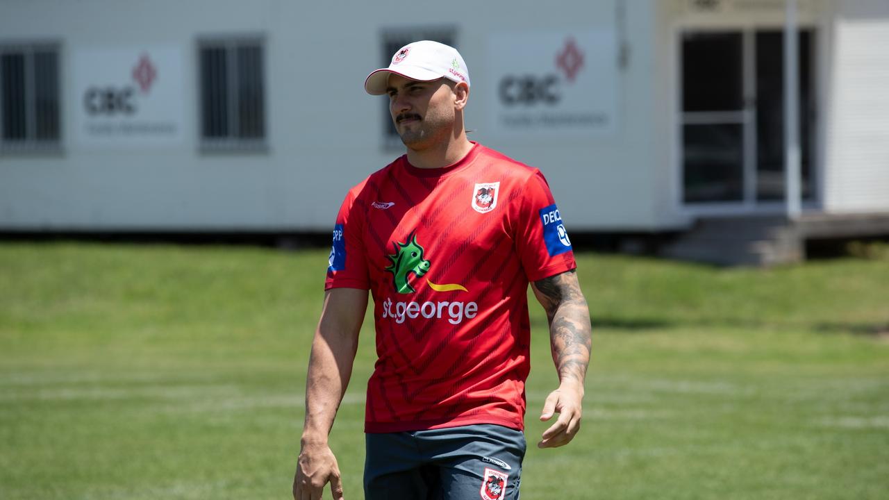 St George Illawarra's Jack Bird at Dragons training. Source - Dragons Digital