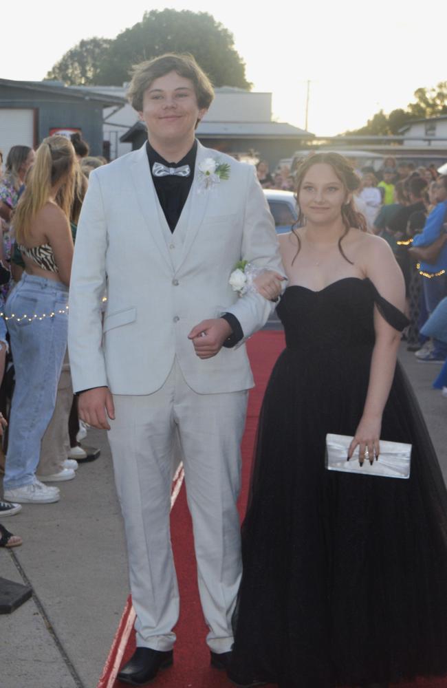 Warwick State High School graduates (from left) Dylan and Chloe at Warwick RSL on November 17, 2023. Photo: Jessica Klein