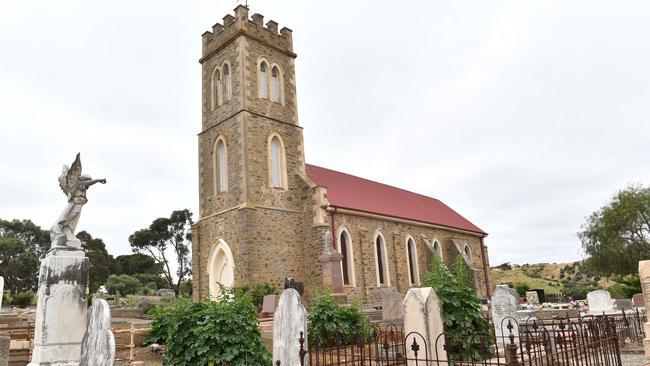 The church and cemetery before its sale in 2018. Picture: AAP/ Keryn Stevens