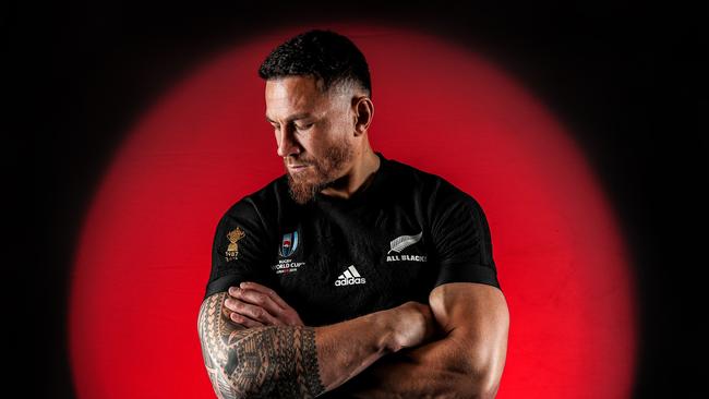 AUCKLAND, NEW ZEALAND - AUGUST 29: Sonny Bill Williams of the All Blacks poses for a portrait on August 29, 2019 in Auckland, New Zealand. (Photo by Hannah Peters/Getty Images)