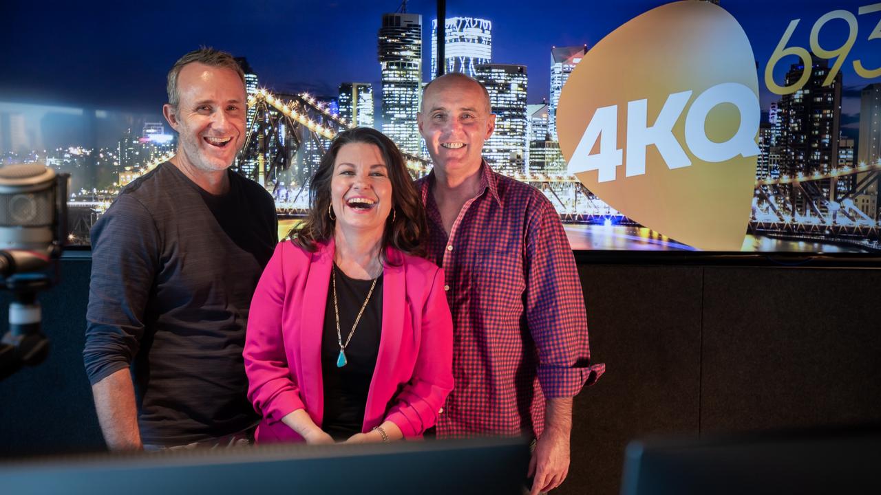 4KQ’s current breakfast team Mark Hine, Laurel Edwards and Gary Clare