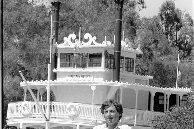 N John Longhurst in front of paddle wheeler at Dreamworld