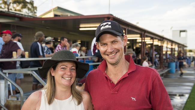 Tina and Wayne Postle, Wayne's grandfather's cousin was Arthur Postle, at the 2021 Postle Gift Raceday at Club Pittsworth, Saturday, October 30, 2021. Picture: Kevin Farmer