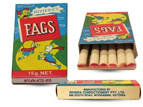 Riviera's Fags lollies were renamed Fads in the 1990s.