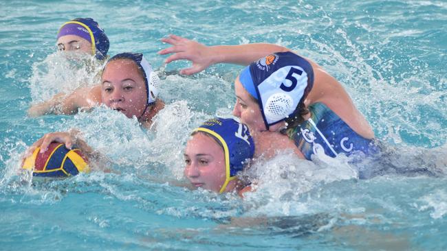 Water Polo Queensland Country Championships, 2nd World War Memorial Aquatic Centre, Rockhampton, February 18, 2023. Women, Gold Coast versus Sunshine Coast.