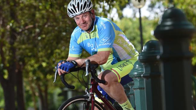 31.12.2015. Eric Rossi will be riding in the Bupa Challenge Tour in a couple of weeks. Pictured near Unley Oval. Photo Sam Wundke