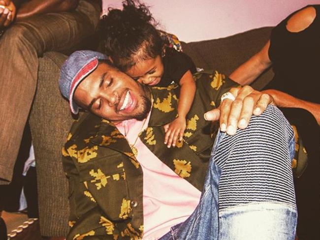 Star dad ... Brown revealed he was the father of baby girl Royalty this year and fought for joint custody. Picture: Instagram