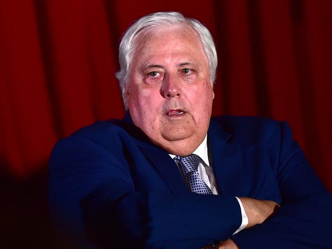 Clive Palmer claims copyright over his rewritten lyrics for his party ads. Picture: Shae Beplate.