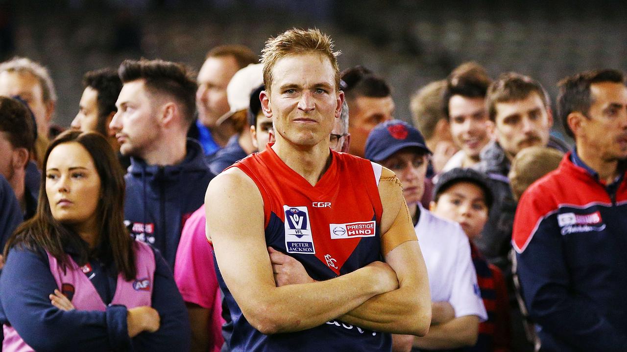 Bernie Vince looks on after the Demons’ VFL loss. Photo: Michael Dodge/AFL Media/Getty Images.