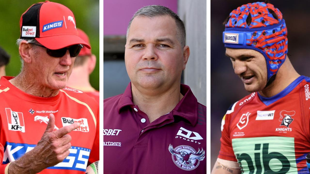 Wayne Bennett, Anthony Seibiold and Kalyn Ponga. Getty