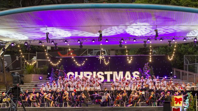 Cancelled: the Christmas Choral Concert at Manly Oval, hosted by Northern Beaches Council, due to COVID-19 concerns. Picture: Phillip Rogers