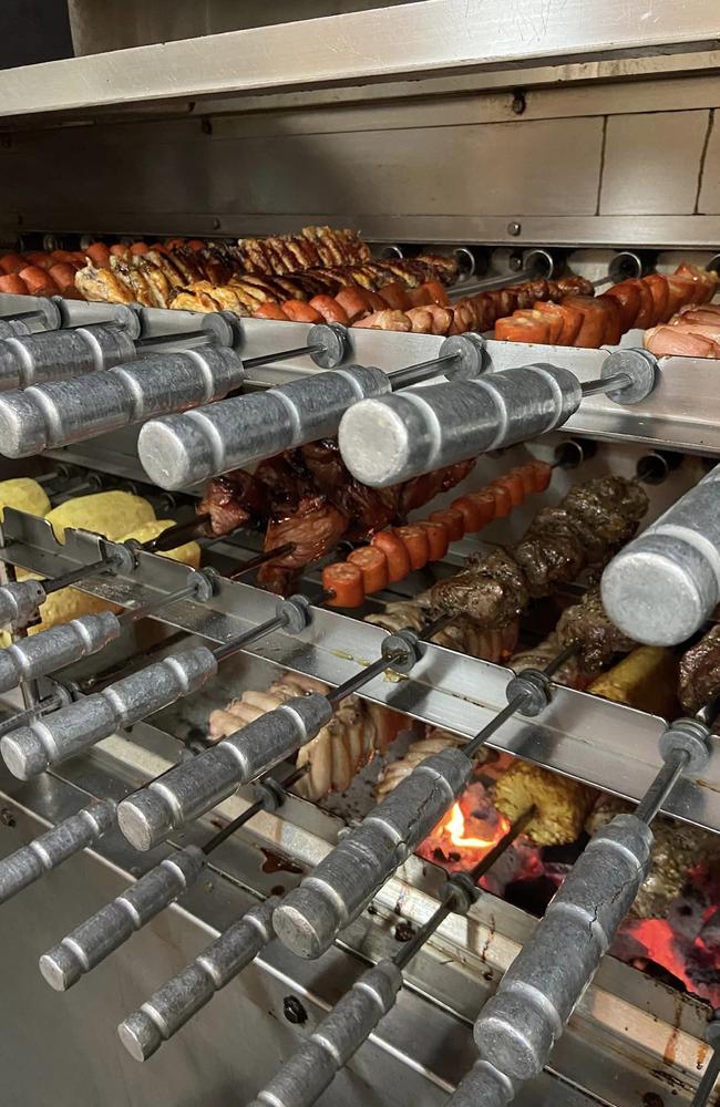 A variety of meats are cooked on charcoal at Chico Rio Townsville. Picture: Supplied.