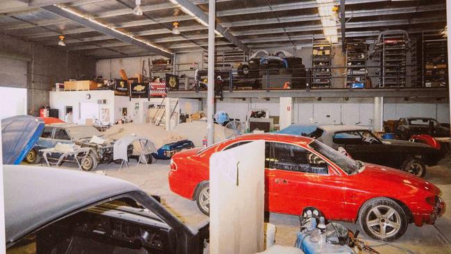 Several cars inside the warehouse. Picture released by Supreme Court.