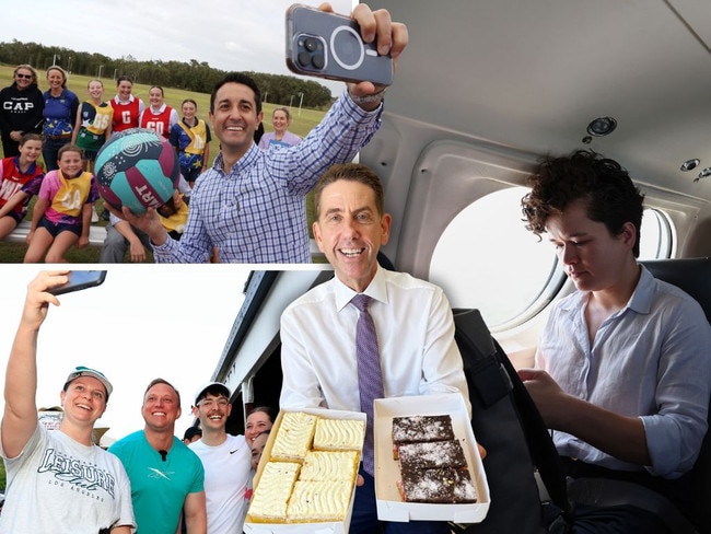 Planeloads of stunts: Inside the Qld election’s hectic travelling sideshow