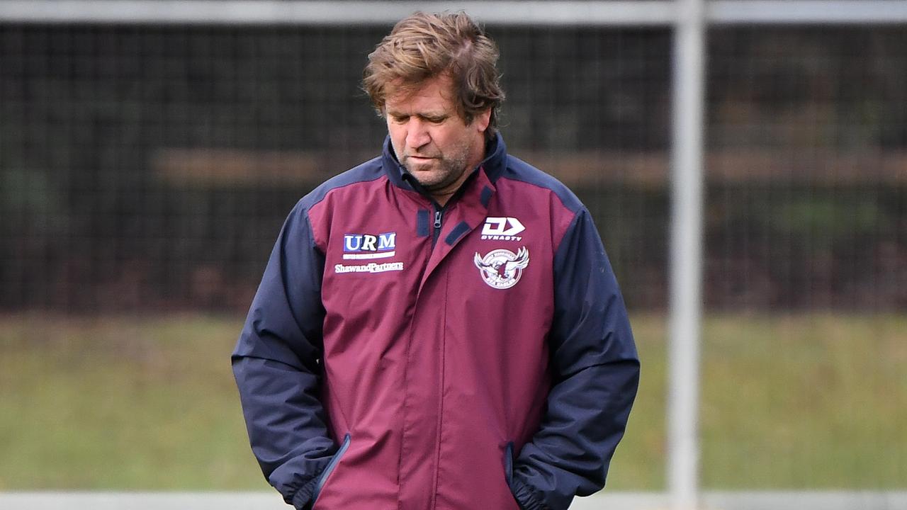 Manly coach Des Hasler. Picture: Grant Trouville/NRL Photos