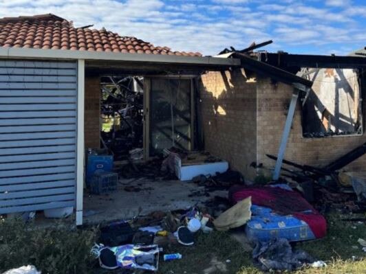 fire rips through house wa