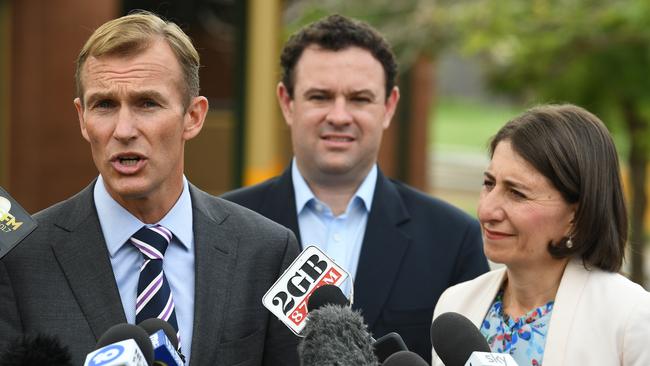 Education Minister with Premier Gladys Berejiklian. Picture: AAP