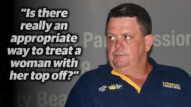 Damian Hale has resigned from rugby league club Palmerston Raiders after a message was leaked showing the former Labor member for Solomon ask the question: “Is there really an appropriate way to treat a woman with her top off?”