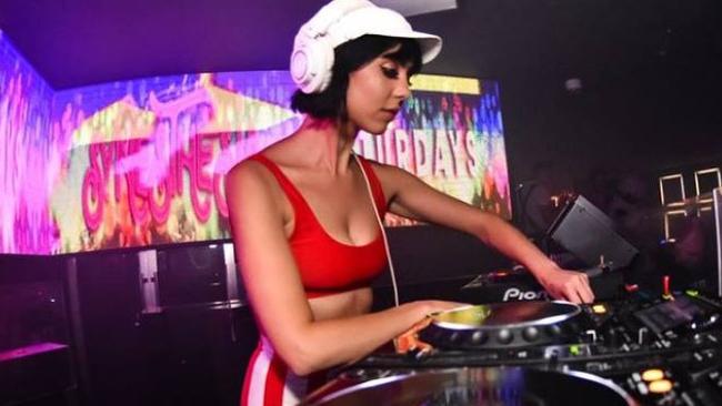 One of Love Nightlife Broadbeach's resident DJs Mollie Rose on the decks at Love's Halloween party. Photo from the Love Nightlife Facebook page