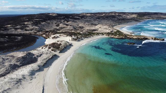 A Flinders University study is looking at how Kangaroo Island's dunes are recovering from the 2019-20 bushfire. June 2020 Hansen Bay. Picture: Flinders University.