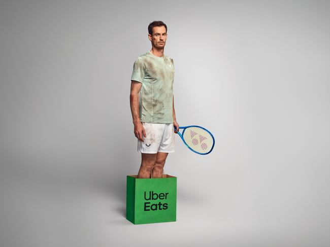 Andy Murray plays a high octane spy on a Melbourne mission in a new campaign for Uber Eats. Picture: Supplied