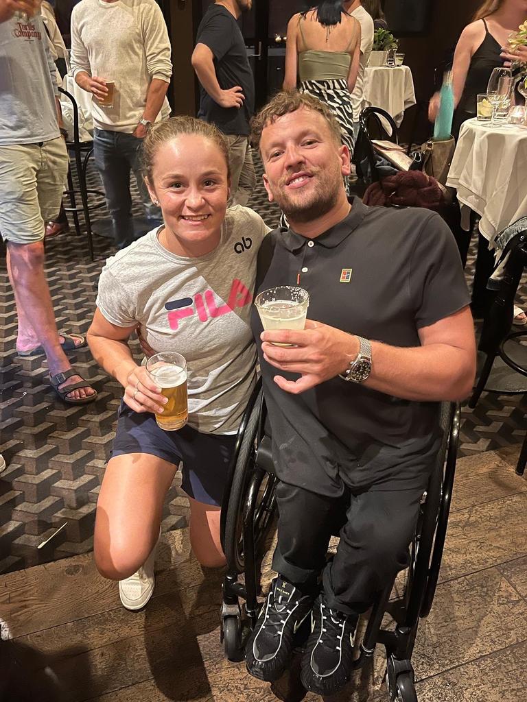 Wheelchair tennis champion Dylan Alcott celebrated Barty’s Australian Open win with this post on social media. Picture: @DylanAlcott/Twitter.