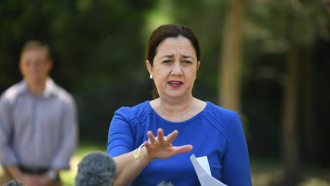 Premier Annastacia Palaszczuk has detailed how border closures will work, including police roadblocks. Picture: AAP