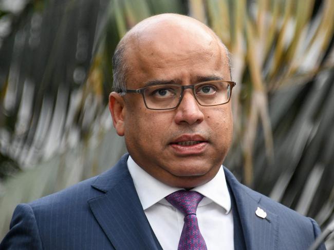 (FILES) In this file photo taken on January 24, 2019 Sanjeev Gupta, the head of English steel and metals company Liberty House, looks on during the inauguration ceremony of the Liberty Aluminium Dunkerque's plant in Dunkirk on January 24, 2019, after the company's takeover by Liberty House. - British-based steelmaker Liberty Steel on May 24, 2021 launched a major restructuring to sell part of its UK assets after the collapse of financier Greensill. (Photo by DENIS CHARLET / AFP)