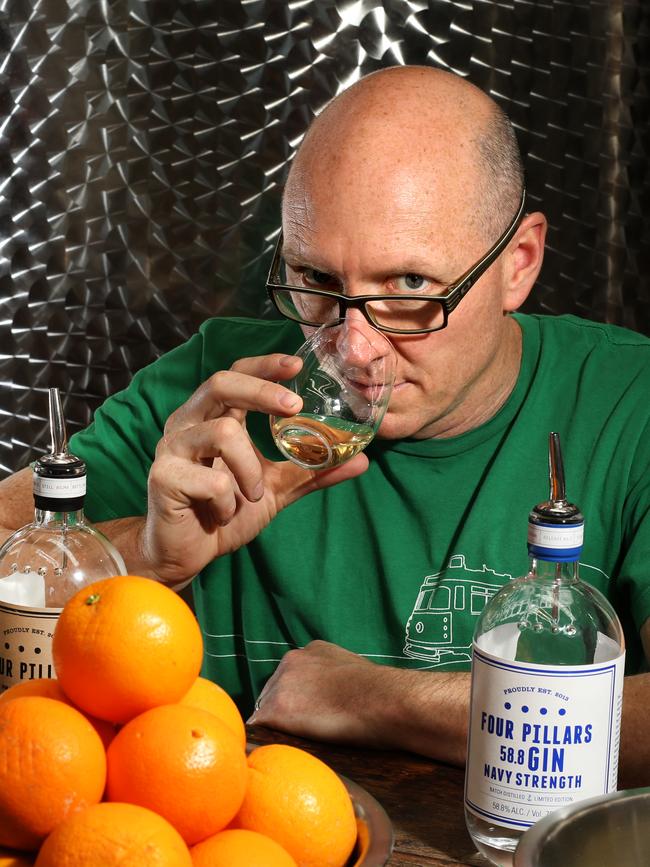 Cameron Mackenzie enjoys his gin. Picture: Stuart Milligan