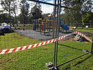 The new playground at Wade Park, East Lismore, is due to open soon.