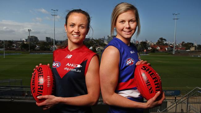 Daisy Pearce and Katie Brennan are 2017 marquee players. Photo: Scott Barbour