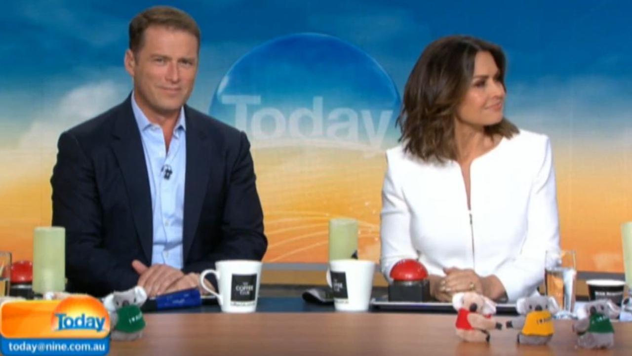 Karl Stefanovic famously wore the same suit every day for a year to highlight sexism against his female colleagues … while getting paid significantly more than his co-host Lisa Wilkinson. Picture: Nine.