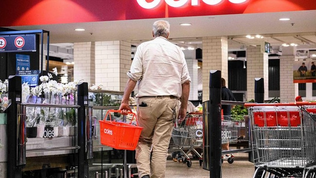 SYDNEY, AUSTRALIA - NewsWire Photos April 19, 2021: Signage outside a Coles supermarket, Sydney. Picture: NCA NewsWire / James Gourley