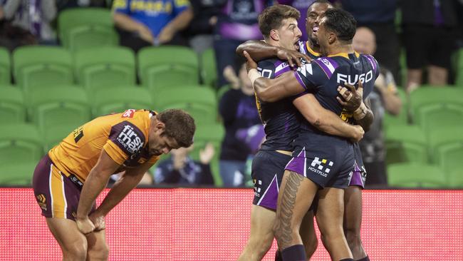 There is no love lost between the Broncos and Storm. Picture: AAP