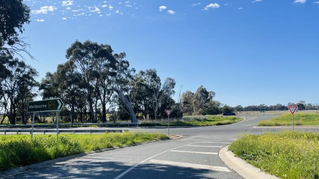 The crash took place on the Goulburn Valley Highway in Arcadia. Picture: Jack Colantuono