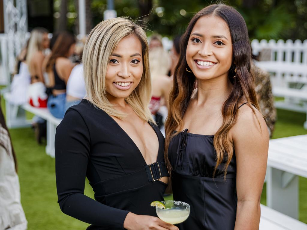 Monica De Luna and Veronica De Luna at the first night of The Star’s Garden Kitchen &amp; Bar's So-Cal on The Lawn. Picture: Adam Shaw