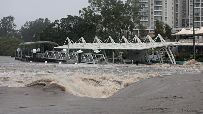 Parramatta River flooding. Picture: Adam Yip